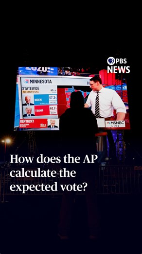 On Election Day, you may hear of something called the "expected vote." So, what is it? The "expected vote" shows how far into the results a precinct is or, the percentage of results available. @LisaDNews looks at how the Associated Press uses and calculates the "expected vote." | PBS NewsHour