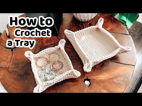 HOW TO CROCHET A TRAY FOR BEGINNERS! TUTORIAL | CJ Design by Danii's Ways