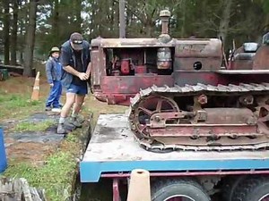 Old bulldozer cold start