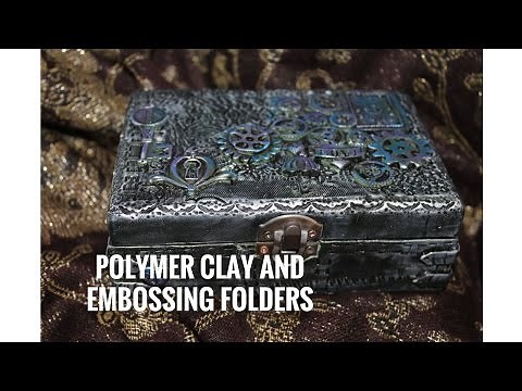 Polymer clay and embossing folders