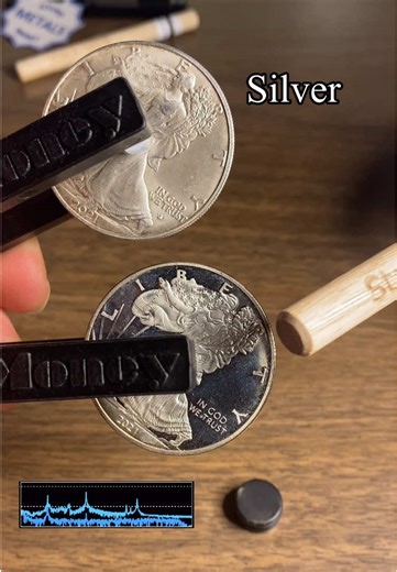 Silver Eagle vs Steel Eagle - ping test *** If you or someone you know would like to test metals with a Pocket Pinger, they’re available on the link in the profile, Amazon, and eBay. Disclaimer: All the risks associated with pinching a coin in between your fingers and then tapping it with plastic and/or wood are present when using the device. The ping test is used for alloy identification. Always compare the sound of a potential counterfeit with the sound of a known authentic or trusted data bas