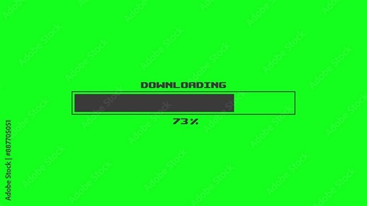 Downloading bar animation video on a green screen background, downloading bar animation video 4K animation green screen video