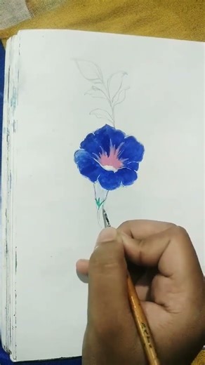 beautiful violet flowers drawing