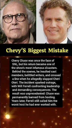 The Day Will Ferrell Turned Against Chevy Chase. #chevychase #celebritynews #truestory