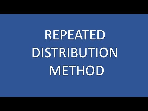 Overheads: Repeated distribution method