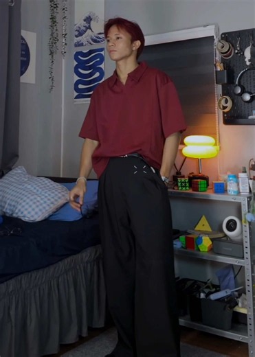 Red Boxy Fit Polo Shirt Outfit Ideas