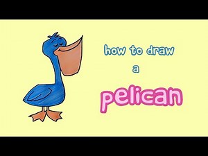 How To Draw a Pelican! Easy Cartoon tutorial Pelican - For Kids!