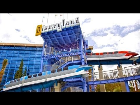 Disneyland Hotel Monorail Water Slides : Red & Blue Side POV's