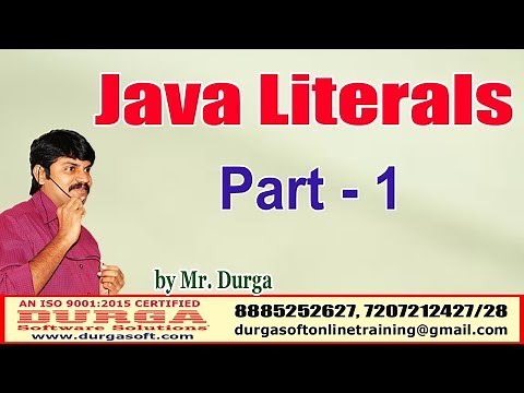 Java 11 tutorials | Java Literals Part - 1| by Durga Sir