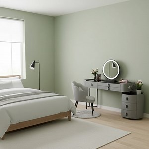 Make-uptafel met LED Spiegel, Glasplaat, Bluetooth-luidspreker, Kruk en Laden, Dimbaar... | bol