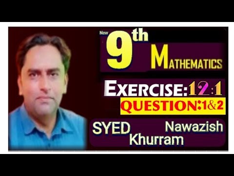 9th Mathematic|Exercise 12.1|Question No.1 & 2|New Course|