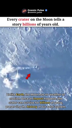 Every Moon Crater Is a Time Capsule Billions of Years Old 🌕🤯 #shorts #space #viral #trending