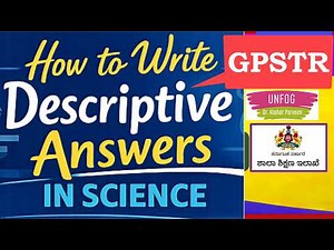 HOW TO WRITE GPSTR DESCRIPTIVE SCIENCE FOR MAXIMUM MARKS #cet2026 #gpstr2026 #hstr2026 #recruitment