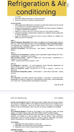 JNTUH Syllabus/B.Tech/mechanical engineering #engineering