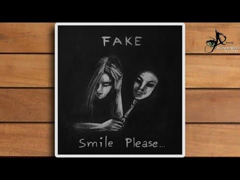 Fake smile Drawing 🙃 How to make fake smile sketch ‪@Artdreamworld‬ #depression