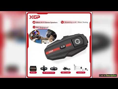 XGP Motorcycle Intercom Helmet Bluetooth Headset Voice Control DSPCVCMicrophone Noise Reduction 100