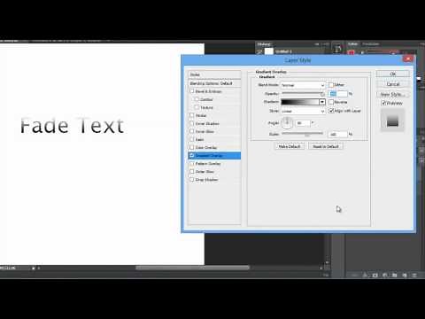 How to Fade Out Text in Photoshop : Adobe Photoshop Tips