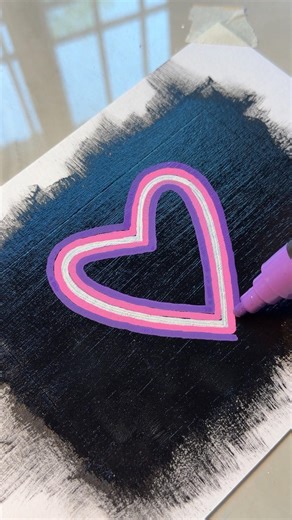 Creative Acrylic Painting Art Idea For Valentine's Day 😍 #valentines #painting #satisfying