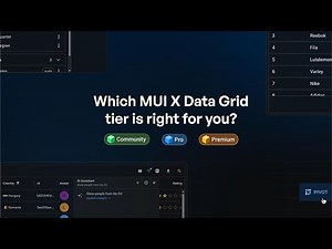 Which MUI X Data Grid tier is right for you?