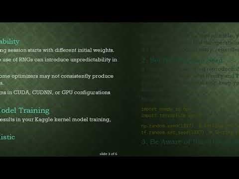 How to Achieve Consistent Model Training Using Kaggle Kernels