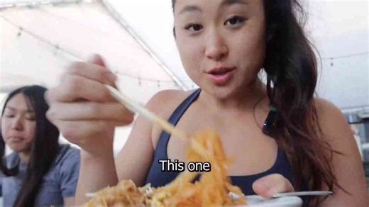 Eating everything my Thai friend ordered at a Thai restaurant!