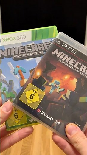 Minecraft Xbox 360 vs PS3 Box Comparison | Gaming Nostalgia 🎮 #playstation3 #xbox360 #minecraft