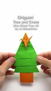 36K views · 586 reactions | #Origami Tree and crane by Jo Nakashima Tutorial on YouTube www.youtube.com/jonakashima | Jo Nakashima | Facebook