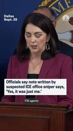 463K views · 5K reactions | Investigators in the Dallas ICE office shooting say the suspected shooter left notes behind showing he acted alone and targeted ICE agents, not detainees. Three detainees were shot in the attack and at least one of them was killed. | NBC News | Facebook