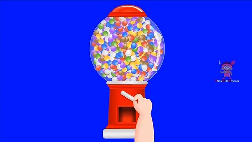 Colors and Shapes for Children to Learn with Gumball Machine - Kids Learning Videos