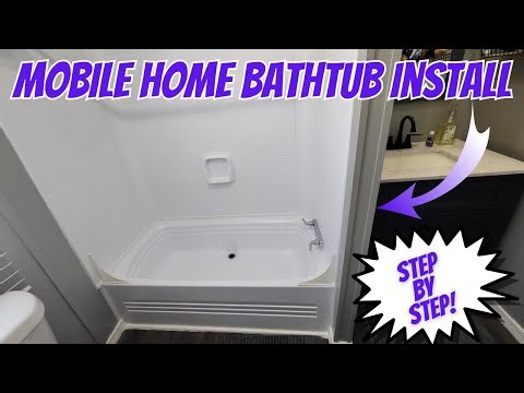 Installing A Bathtub In Our Mobile Home - This Trick Will Save you From Having Water Damage