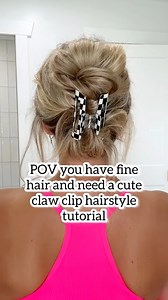 One of my favorite ways to wear a claw clip! This easy hairstyle can work with short, medium, and long hair! #easyhairstyles #clawcliphairstyles #clawcliptutorial | Lainey Ostrom