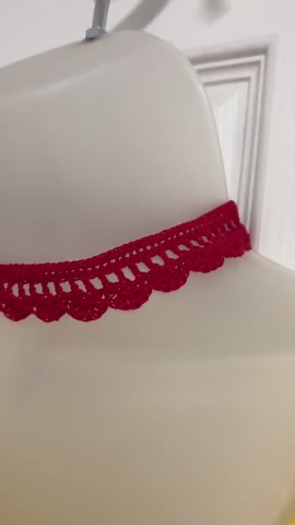 Crimson Reverie Lace Choker – Handcrafted Crochet Collar - Etsy