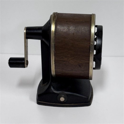 Vintage Berol Vacuhold Apsco Hand Crank Pencil Sharpener With Faux Wood Grain: 6 Hole - Etsy