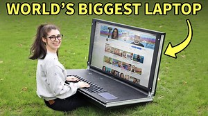 This giant laptop weighs 45 kilos and has a 43-inch display