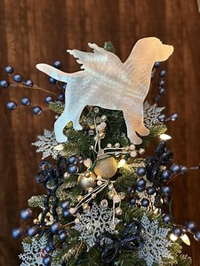 Labrador Retriever Angel Dog Christmas Tree Topper, Holiday Decoration, Aluminum, Lab, Wall Hanging or Yard Stake, Metal, Pet Memorial - Etsy