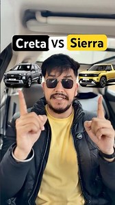Tata Sierra vs Hyundai Creta quick comparison #manishbhardwaj #tatasierra2025 #review #shorts