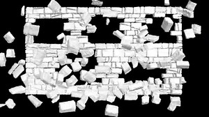 Wall Explosion Destruction Animation Stonewall Collapse Wall Breaking Exploding Transparent