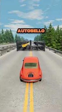 Only 1 Car Makes It Through 50 Gates #beamngdrive #simulation #shorts