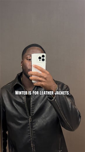Stylish Winter Leather Jacket Outfit for Men