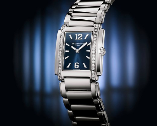 Twenty~4 Stainless Steel Blue Sunburst Dial Watch ref. 4910/1200A-001