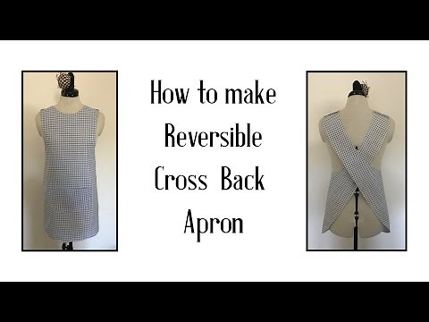How to sew reversible cross back apron japanese style/FREE PDF PATTERN