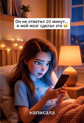 То, что происходит с Катей — это типичный механизм тревожного мышления. Когда человек не получает ответ, мозг не любит неопределённость. И он начинает заполнять пустоту сценариями. Причём почти всегда — негативными. Процесс выглядит так: 1️⃣ Факт Он не ответил. 2️⃣ Первое объяснение «Наверное занят.» 3️⃣ Тревога усиливается «А вдруг он игнорирует?» 4️⃣ Катастрофизация «Наверное у него уже другая.» Это называется накручивание Почему мозг делает это Мозг пытается защитить нас от возможной угрозы. 
