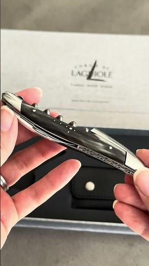 COLLECTION RANGE corkscrew by Forge de Laguiole with Dark Horn handle & High Polish finish