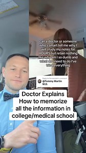 791K views · 10K reactions | Replying to @Fernieindat @kenny 笠﫶 ive got you! Here are some tips on how to study and how to memorize a large volume of information! #study #college #university #premed #studytips #medicalstudent #medicalschool | Dr. Tommy Martin | Facebook