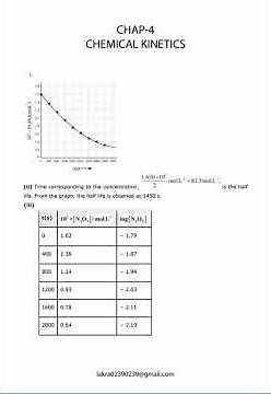 CHEMICAL KINETICS EXERCISE SOLUTION; RATE OF CHEMICAL REACTION; ORDER OF REACTION; RATE CONSTANT;
