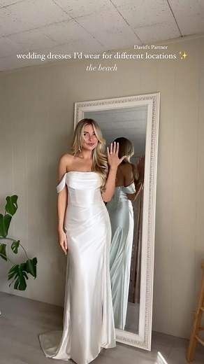Can we get a little commotion for @solarpowered_blonde in these dreamy dresses? ❤️ Link in bio to check them out! | David's Bridal