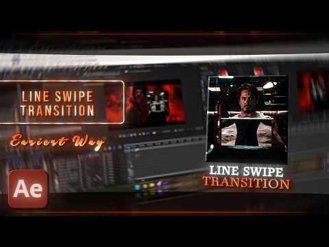 Easiest Way To Make Viral Line Swipe Transition | After Effects Tutorial
