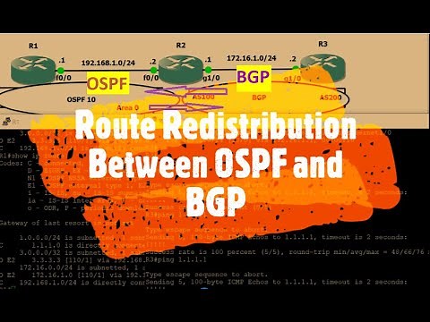 How to do route redistribution between OSPF and BGP || CCNP_Routing