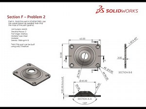 Solidworks CSWA Exam Practice | PART MODELLING | Section F - 2