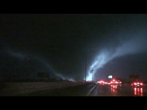 Massive tornado roars across highway
